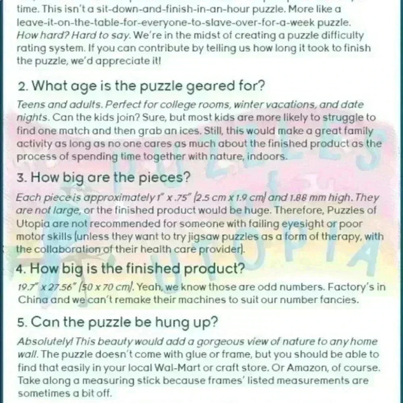 Puzzle with Bridge and Water Scene 1000 Pieces - Picture 4 of 5